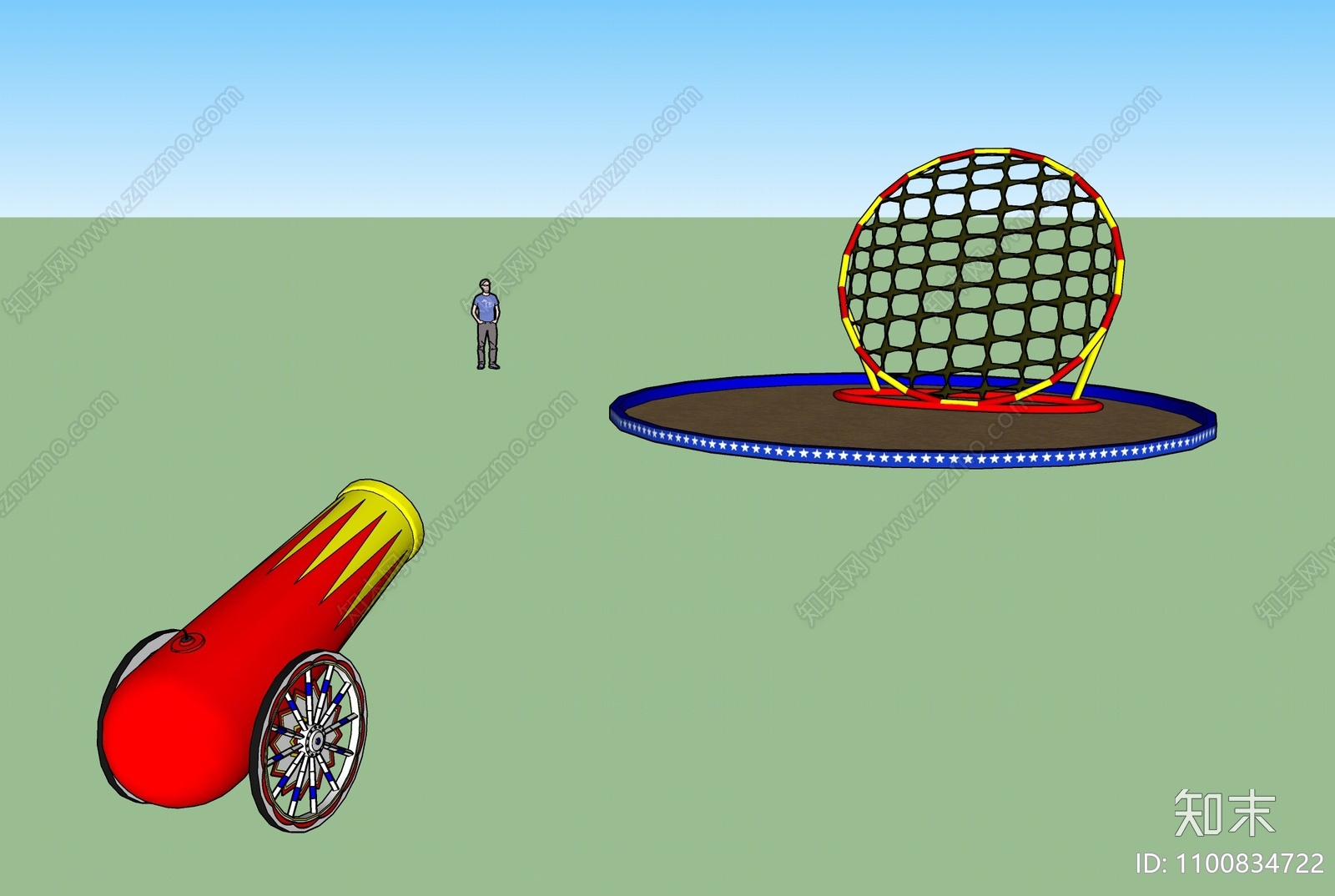 现代游乐设施SU模型下载【ID:1100834722】