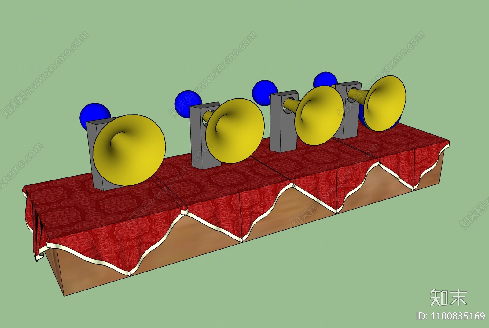 现代游乐园喇叭SU模型下载【ID:1100835169】