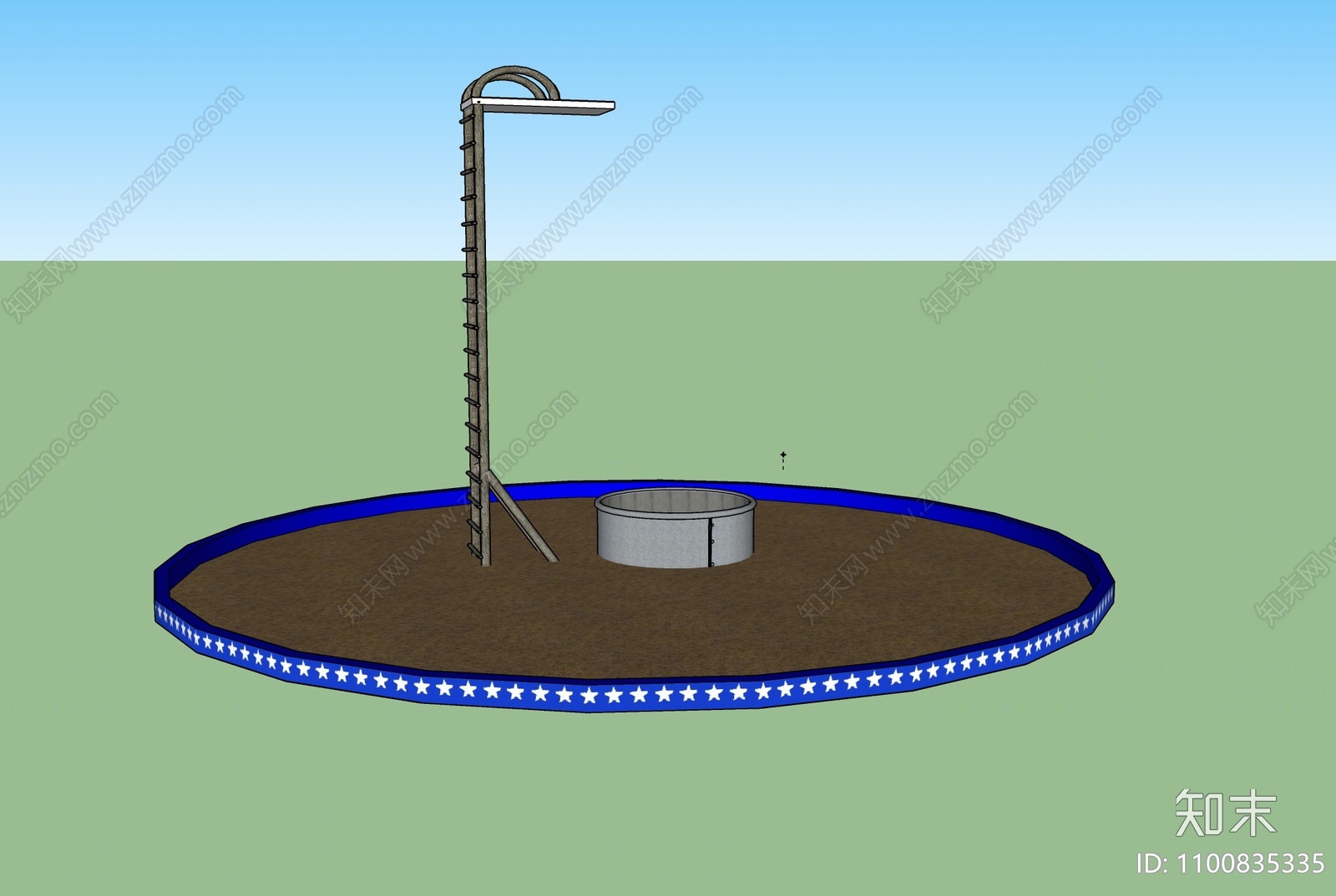 现代马戏团跳水台SU模型下载【ID:1100835335】