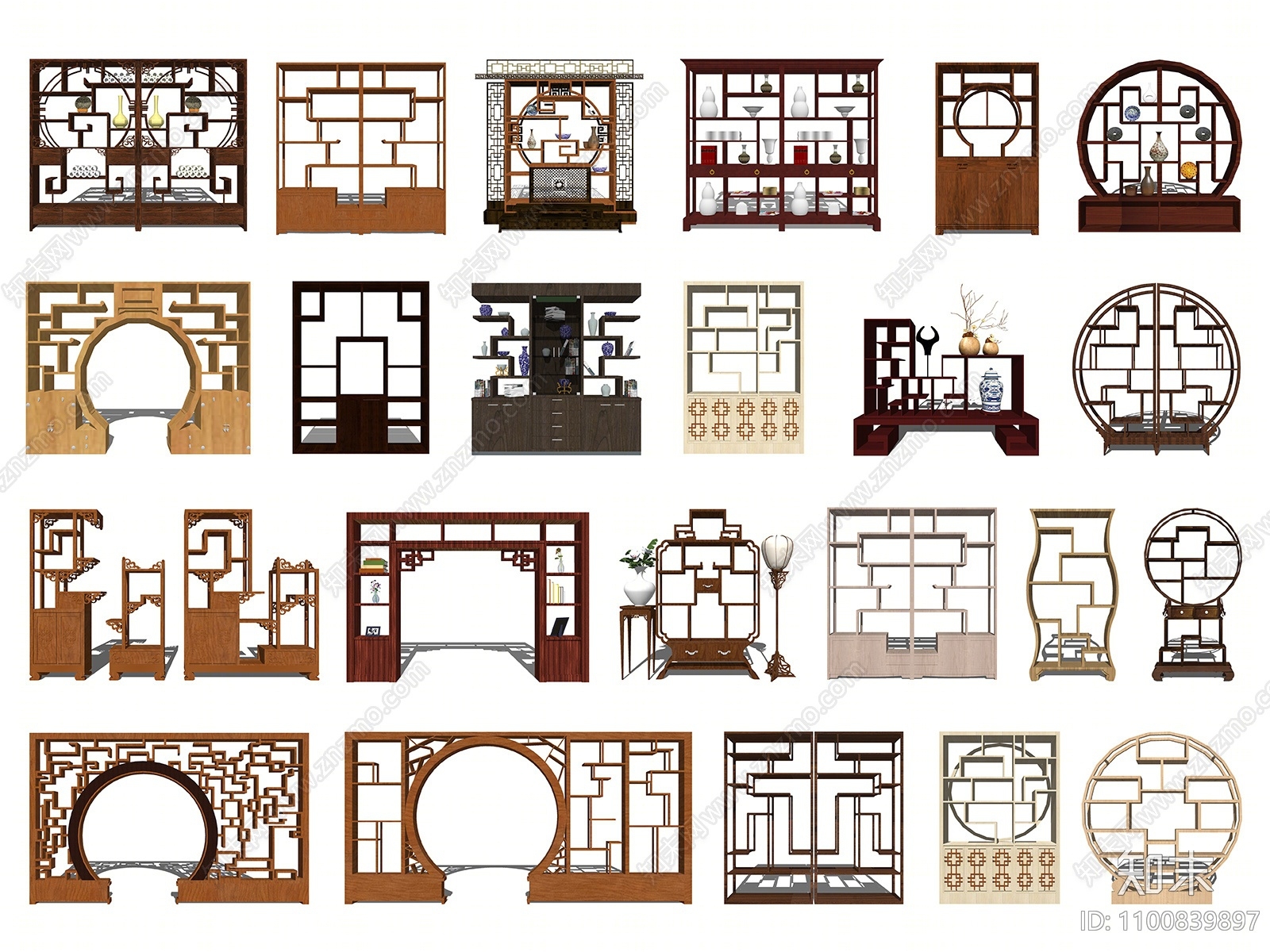 中式博古架SU模型下载【ID:1100839897】