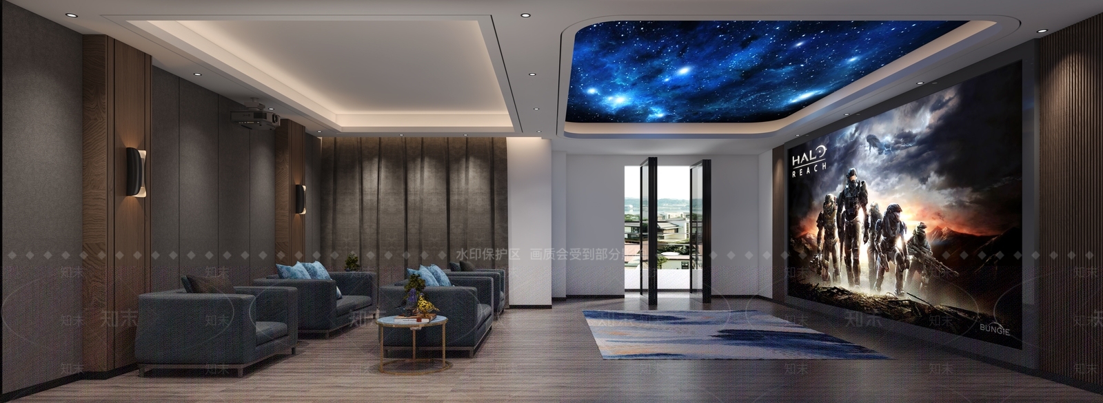 新中式家居影音室3D模型下载【ID:1100855529】
