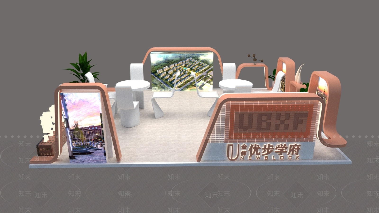 现代商业展厅SU模型下载【ID:1100916568】