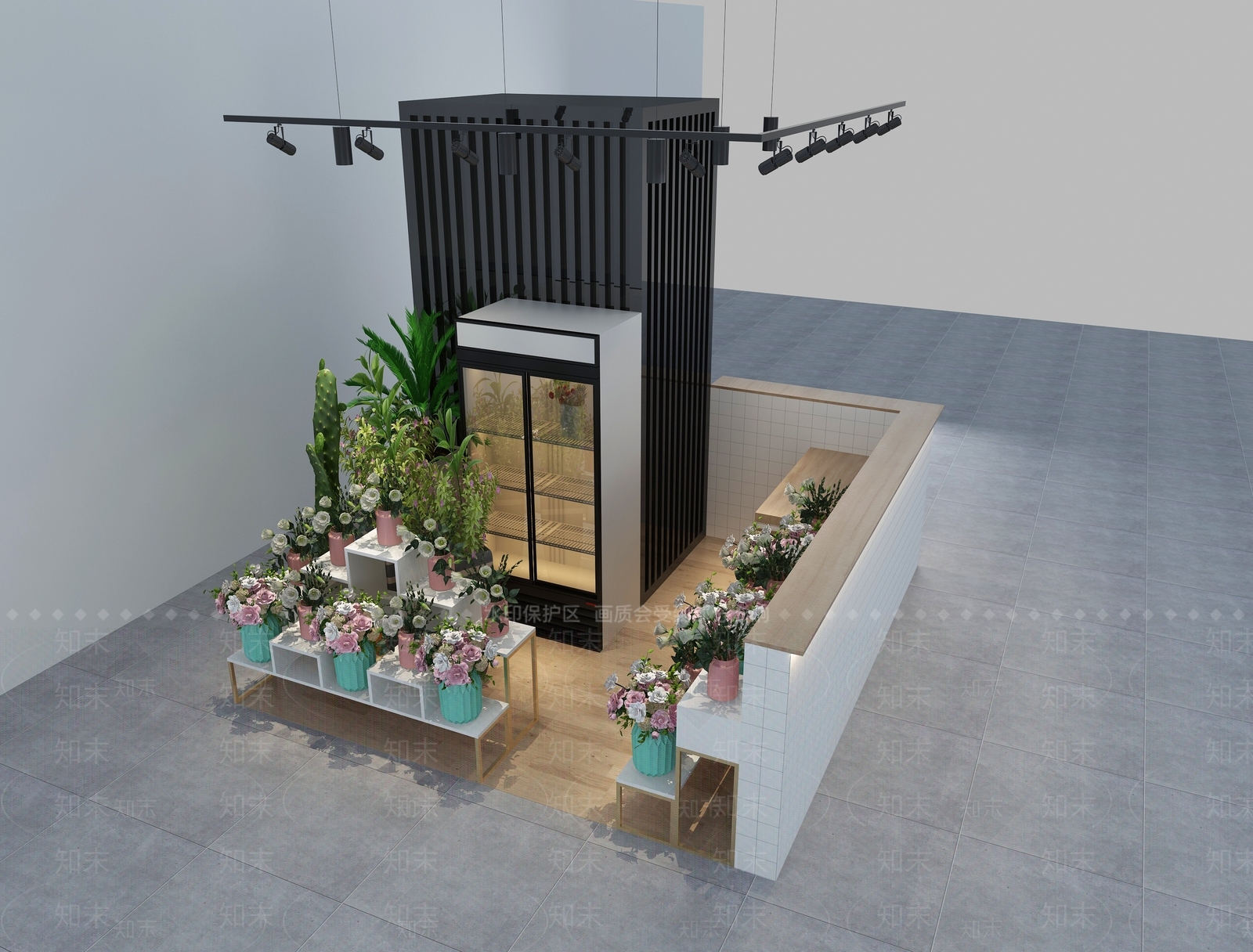 现代花店3D模型下载【ID:1100862086】