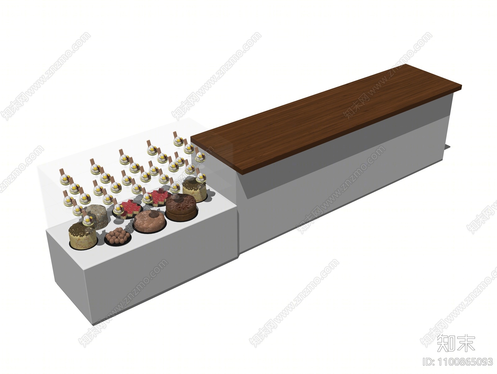 现代蛋糕展柜SU模型下载【ID:1100865093】