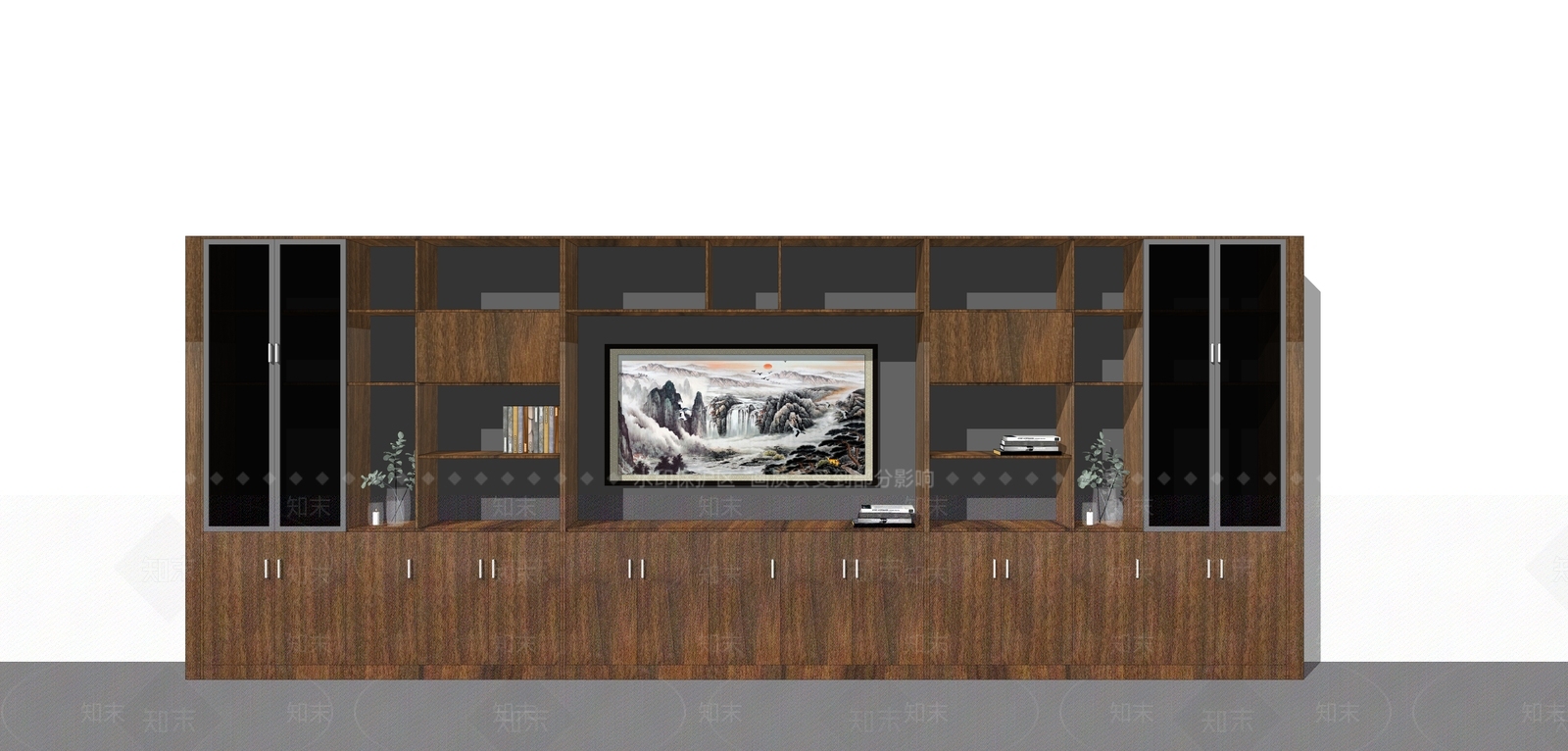 现代中式文件柜SU模型下载【ID:1100871959】