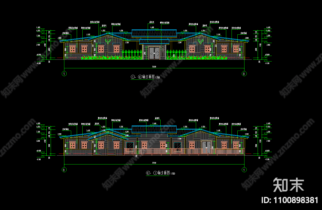 钢结构仿古商业街房屋施工图下载【ID:1100898381】