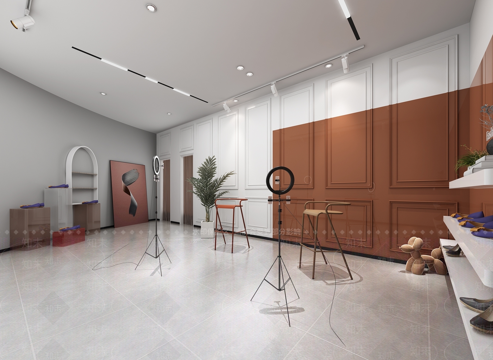 现代直播间3D模型下载【ID:1100900521】
