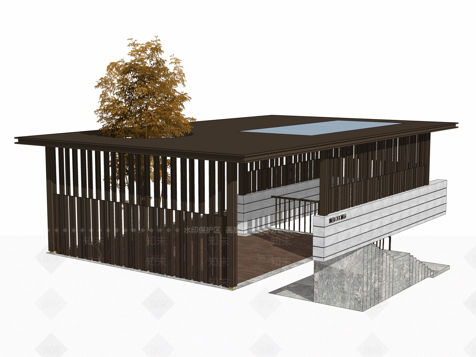 现代人防出入口SU模型下载【ID:1100901363】