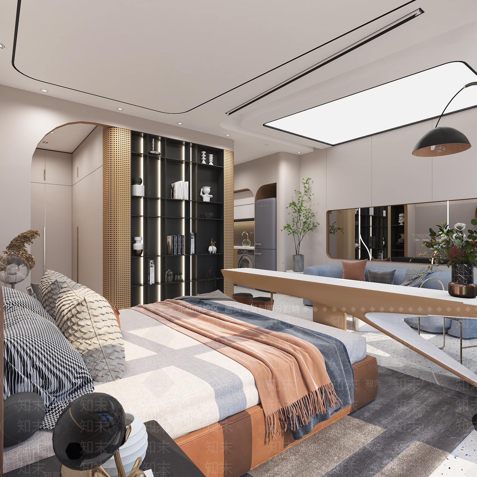 现代单身公寓3D模型下载【ID:1100903587】