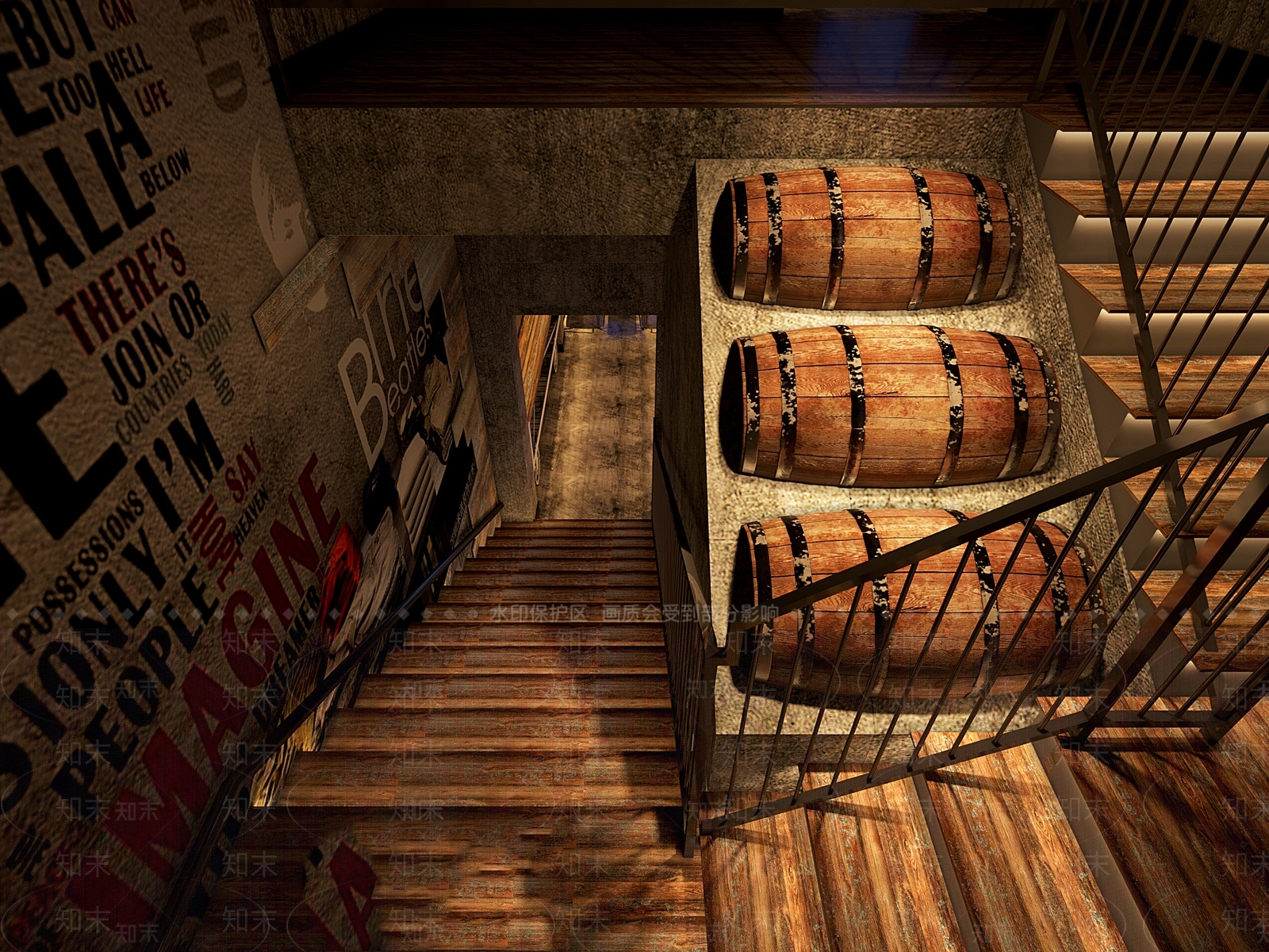 工业风酒吧3D模型下载【ID:1100913598】