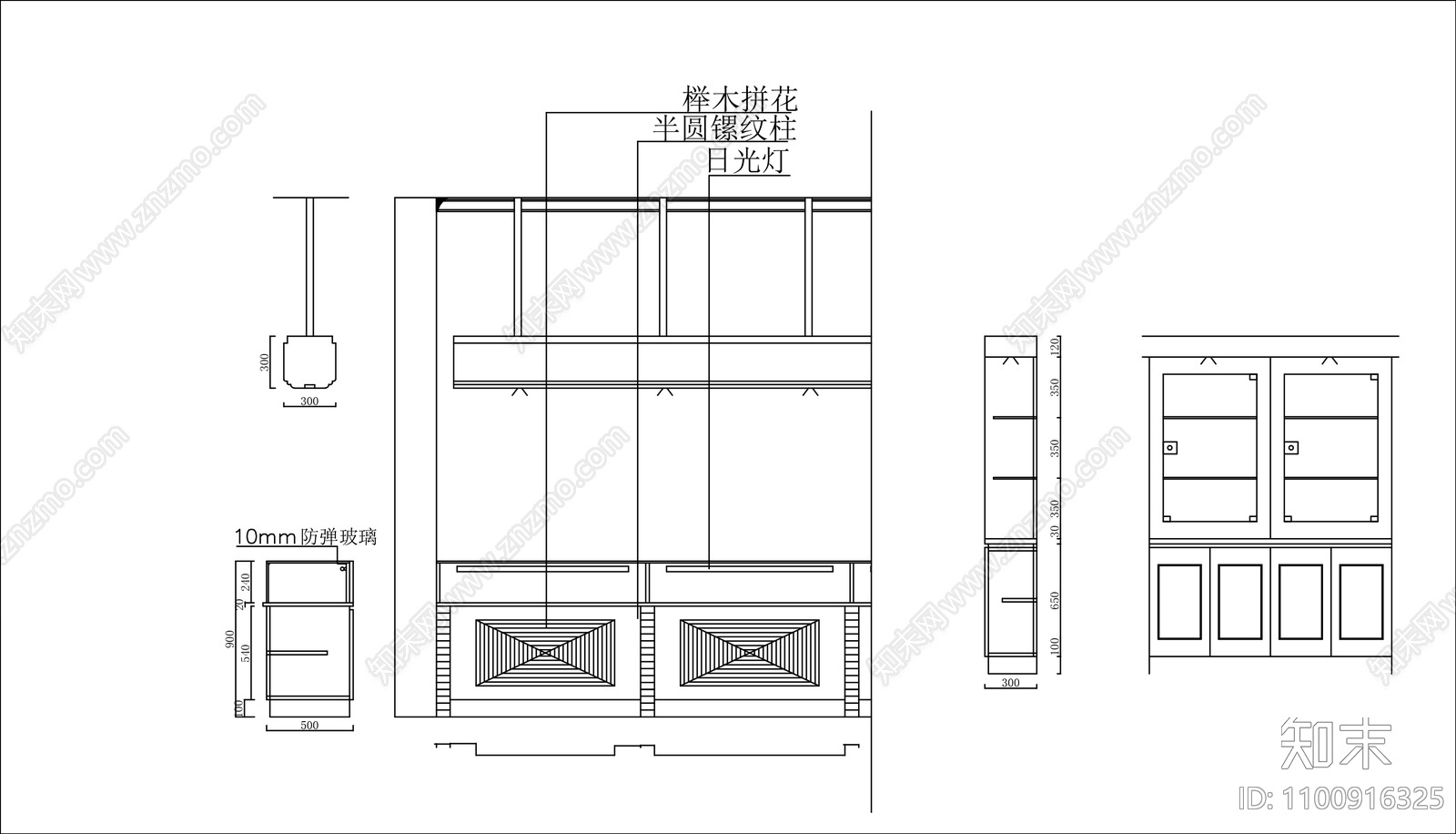 酒柜建筑图块施工图下载【ID:1100916325】