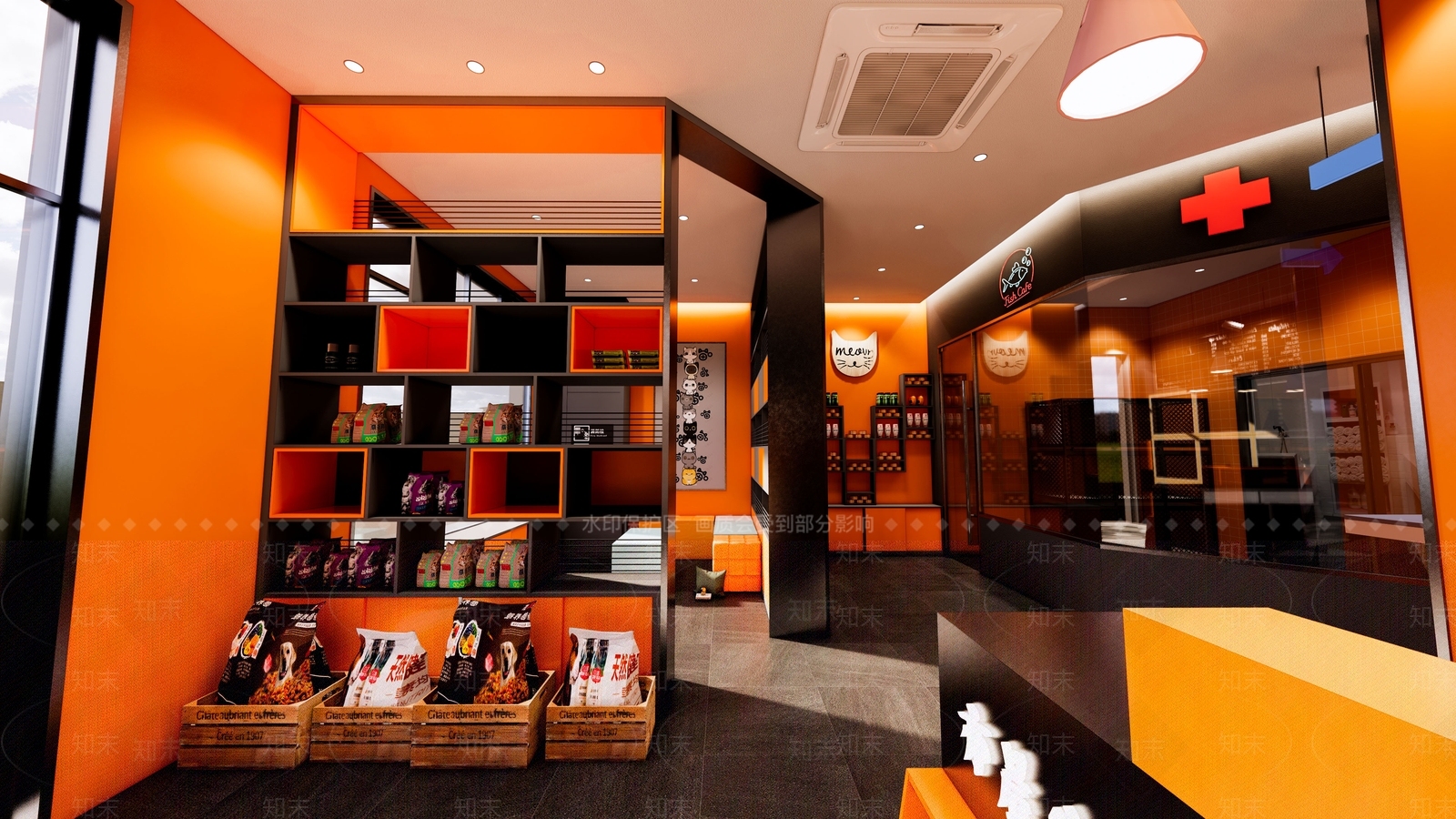 现代宠物店SU模型下载【ID:1101009475】