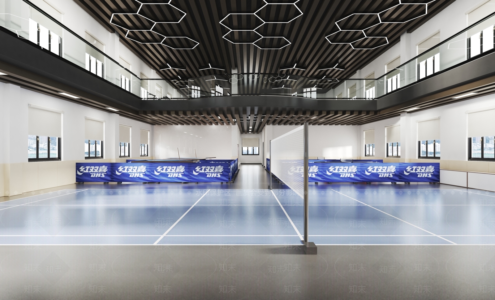 现代羽毛球馆3D模型下载【ID:1100921078】