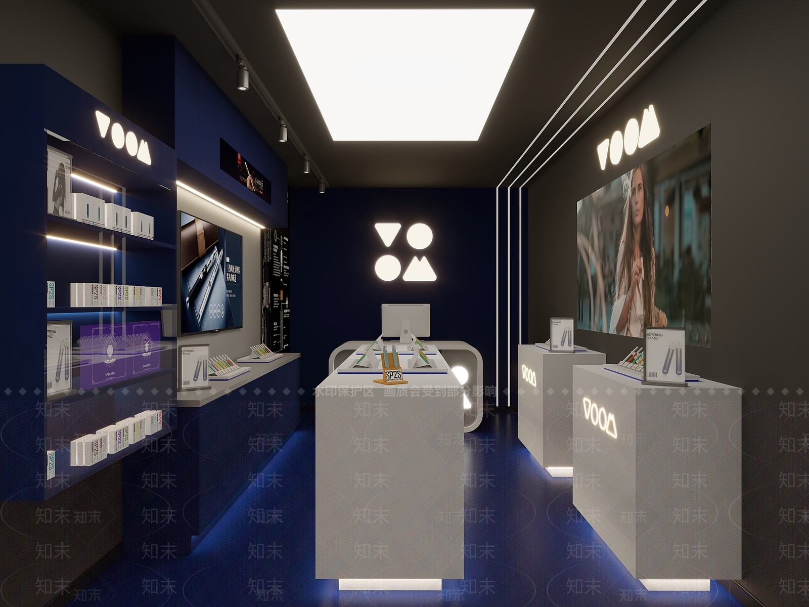 现代电子烟店3D模型下载【ID:1100933577】