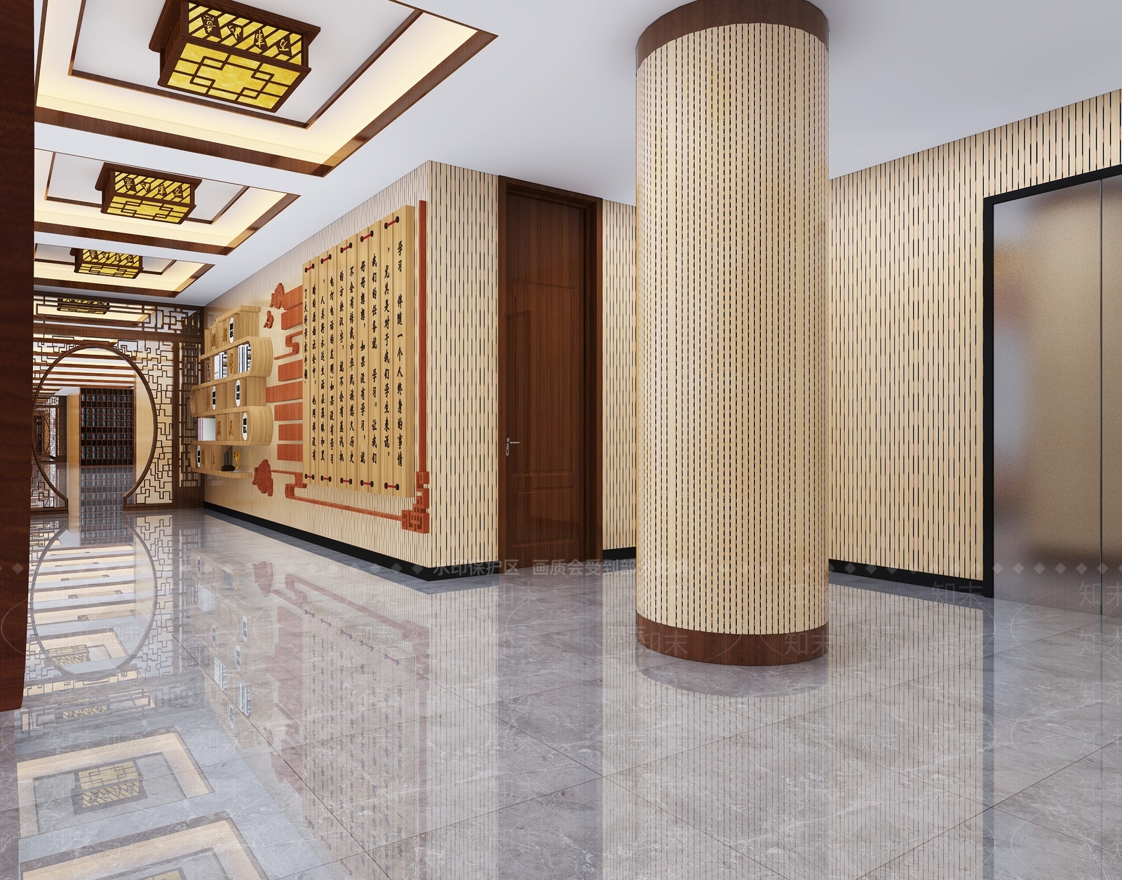 新中式书店3D模型下载【ID:1100934875】