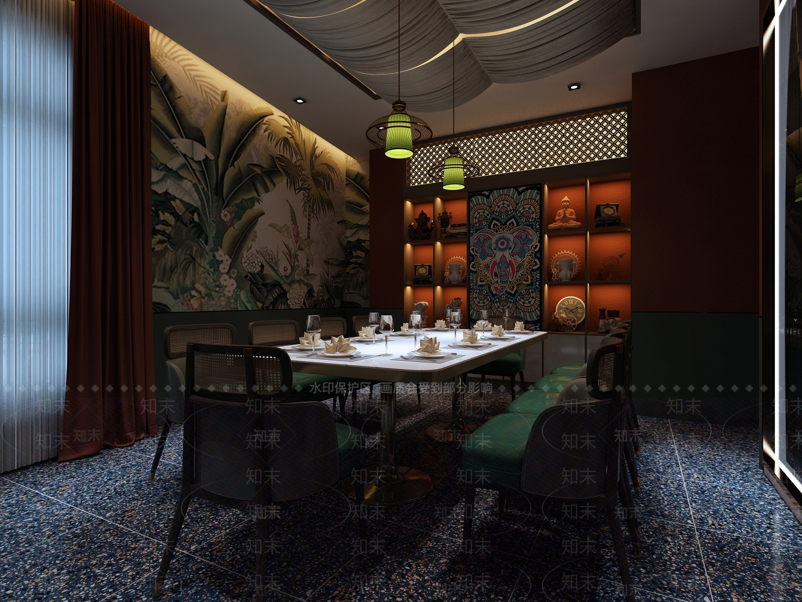 东南亚火锅店3D模型下载【ID:1100943277】