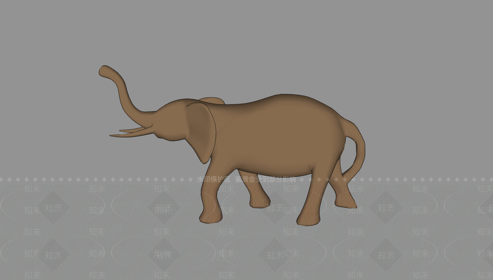 现代大象雕塑SU模型下载【ID:1100943911】