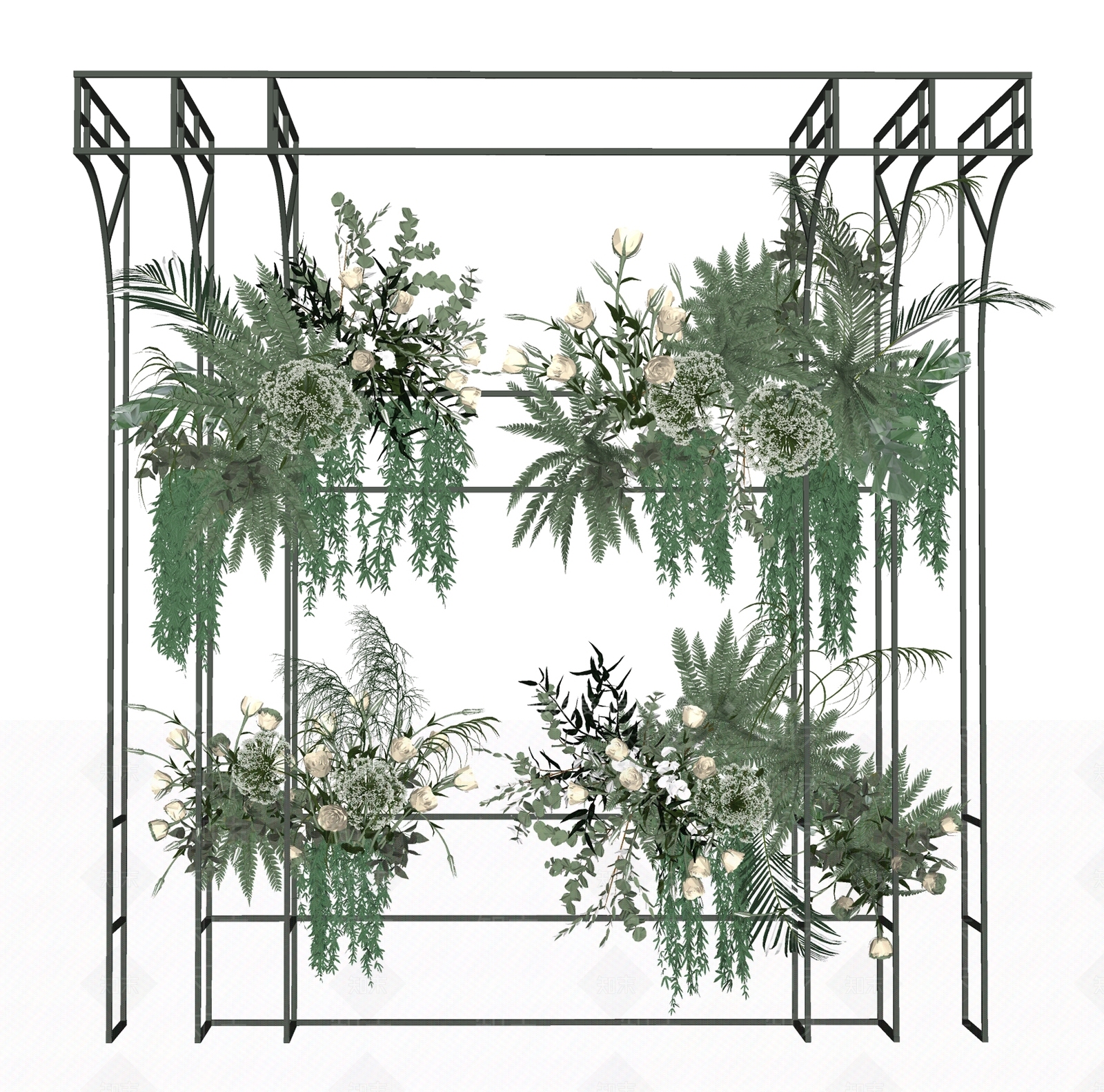 现代花艺SU模型草图