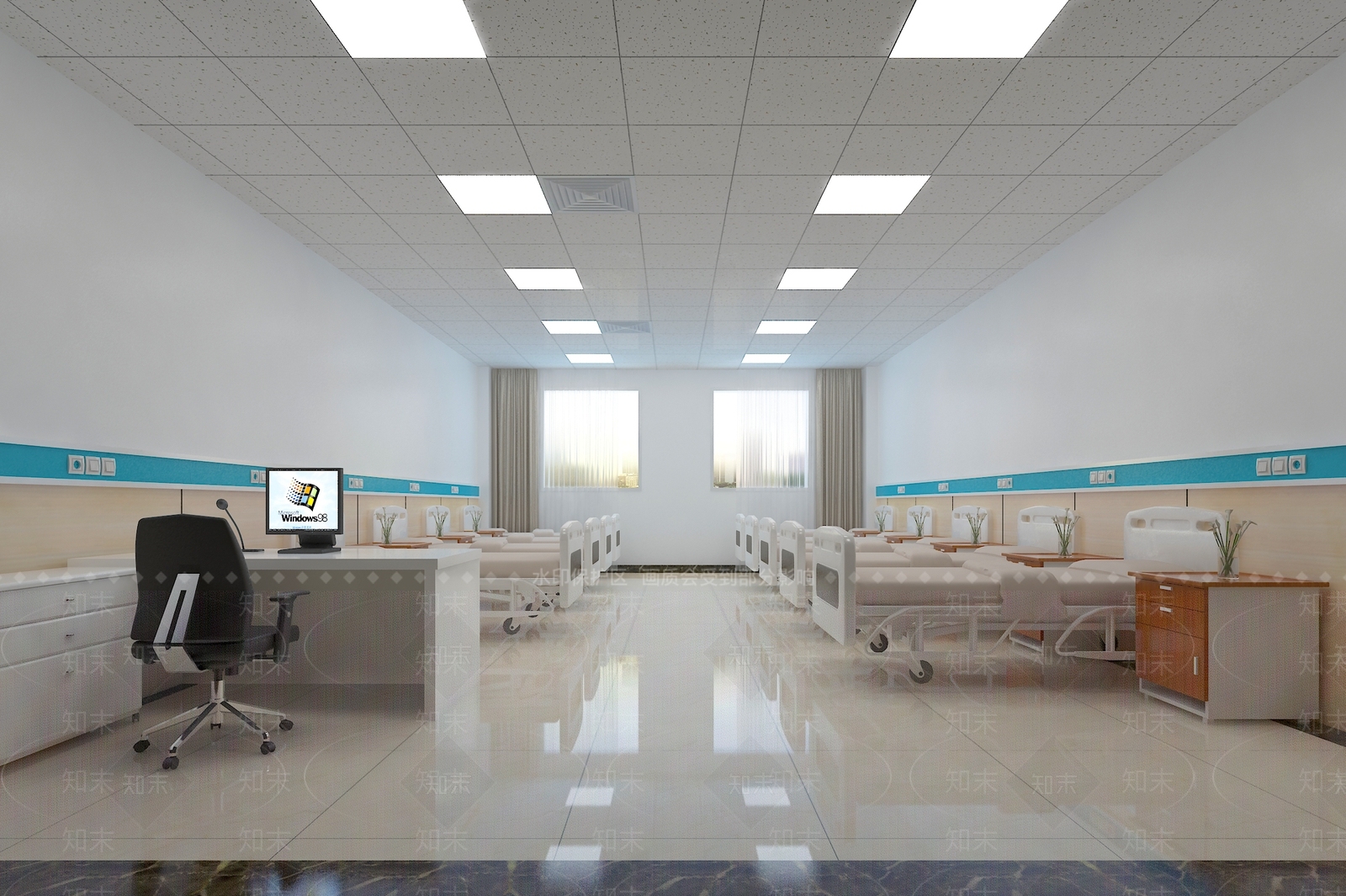 现代医院3D模型下载【ID:1100950642】