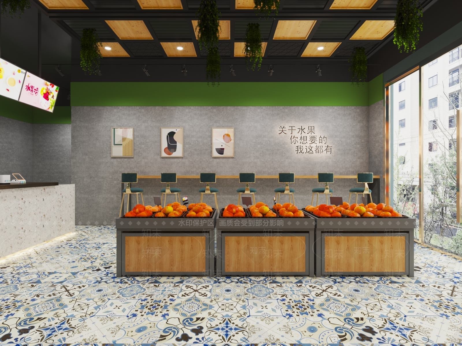 现代水果店3D模型下载【ID:1100951867】