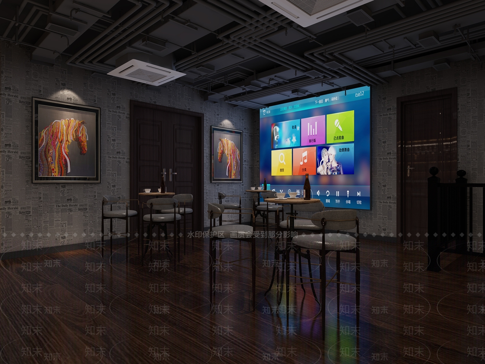 工业风酒吧3D模型下载【ID:1100955237】