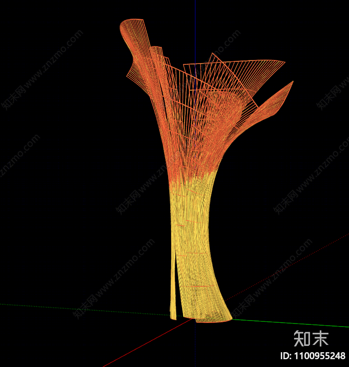 现代景观柱SU模型下载【ID:1100955248】