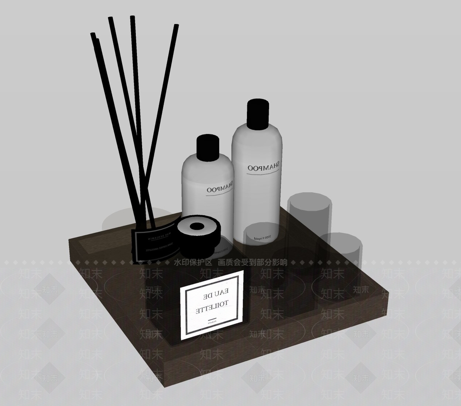 现代洗浴用品SU模型下载【ID:1100964417】