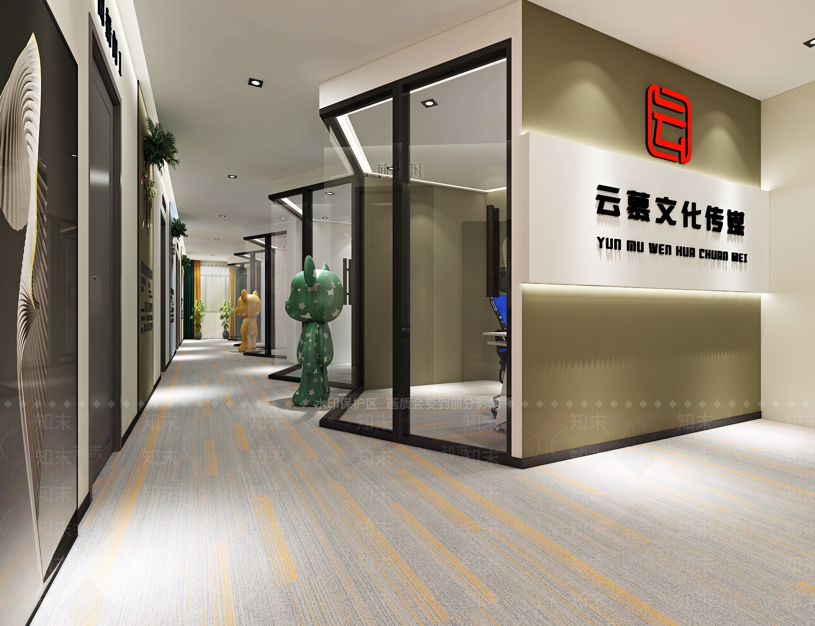 现代直播间3D模型下载【ID:1100964923】