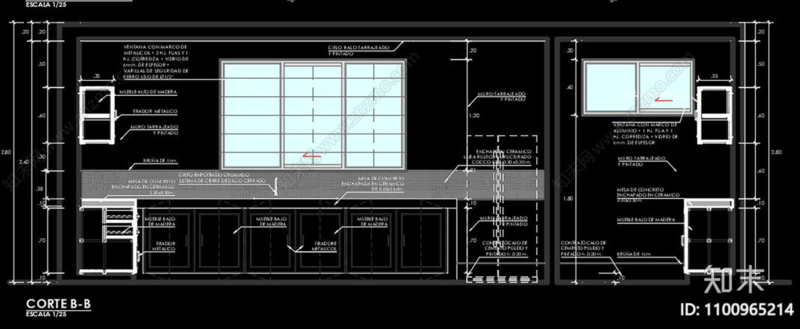 橱柜图纸施工图下载【ID:1100965214】