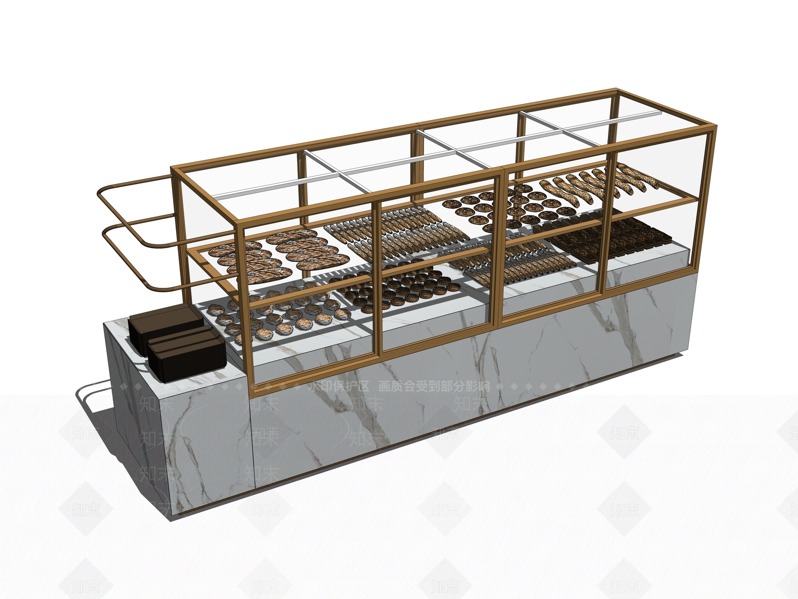 现代面包展示架SU模型下载【ID:1100965994】