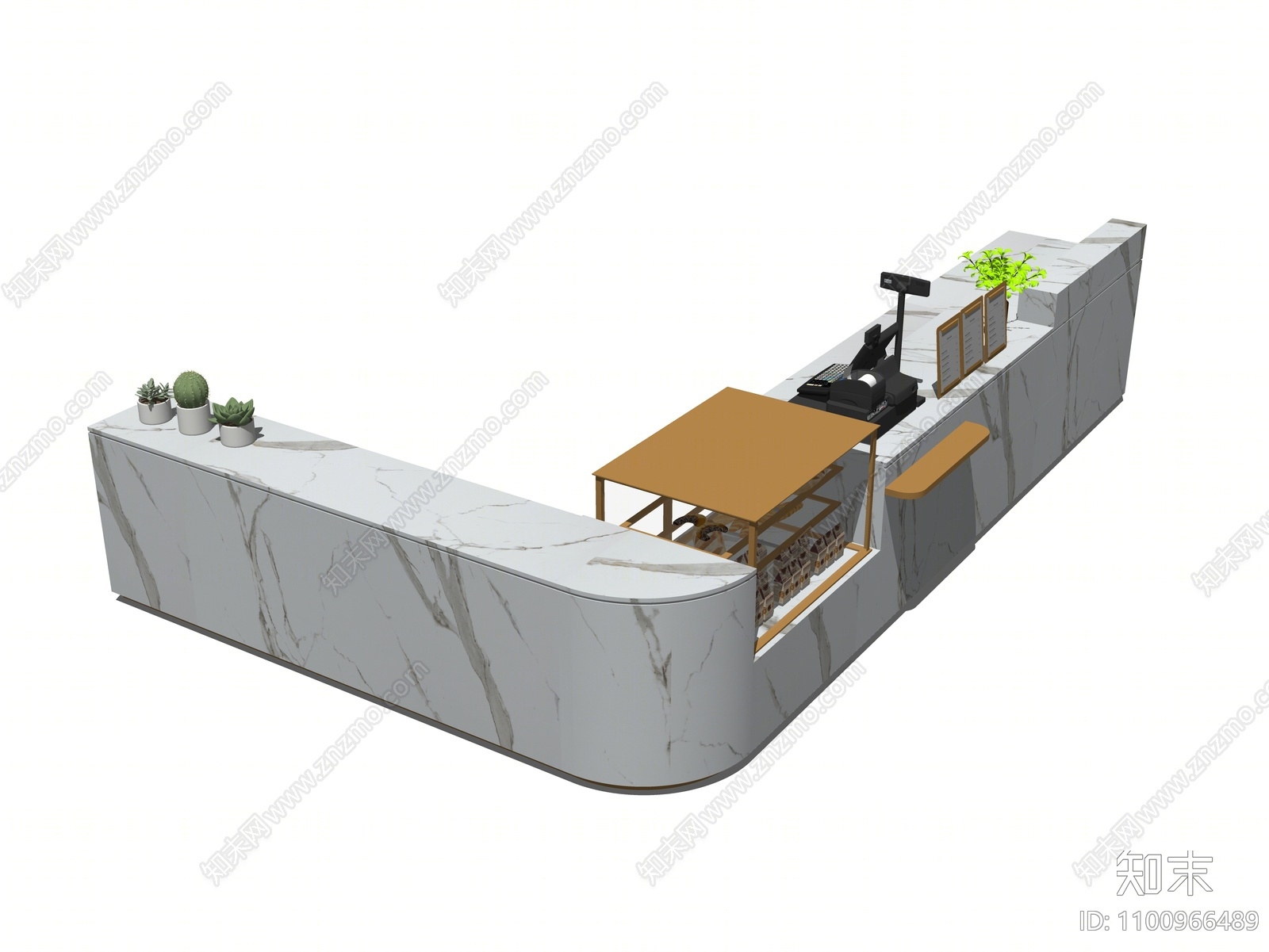 现代收银台SU模型下载【ID:1100966489】