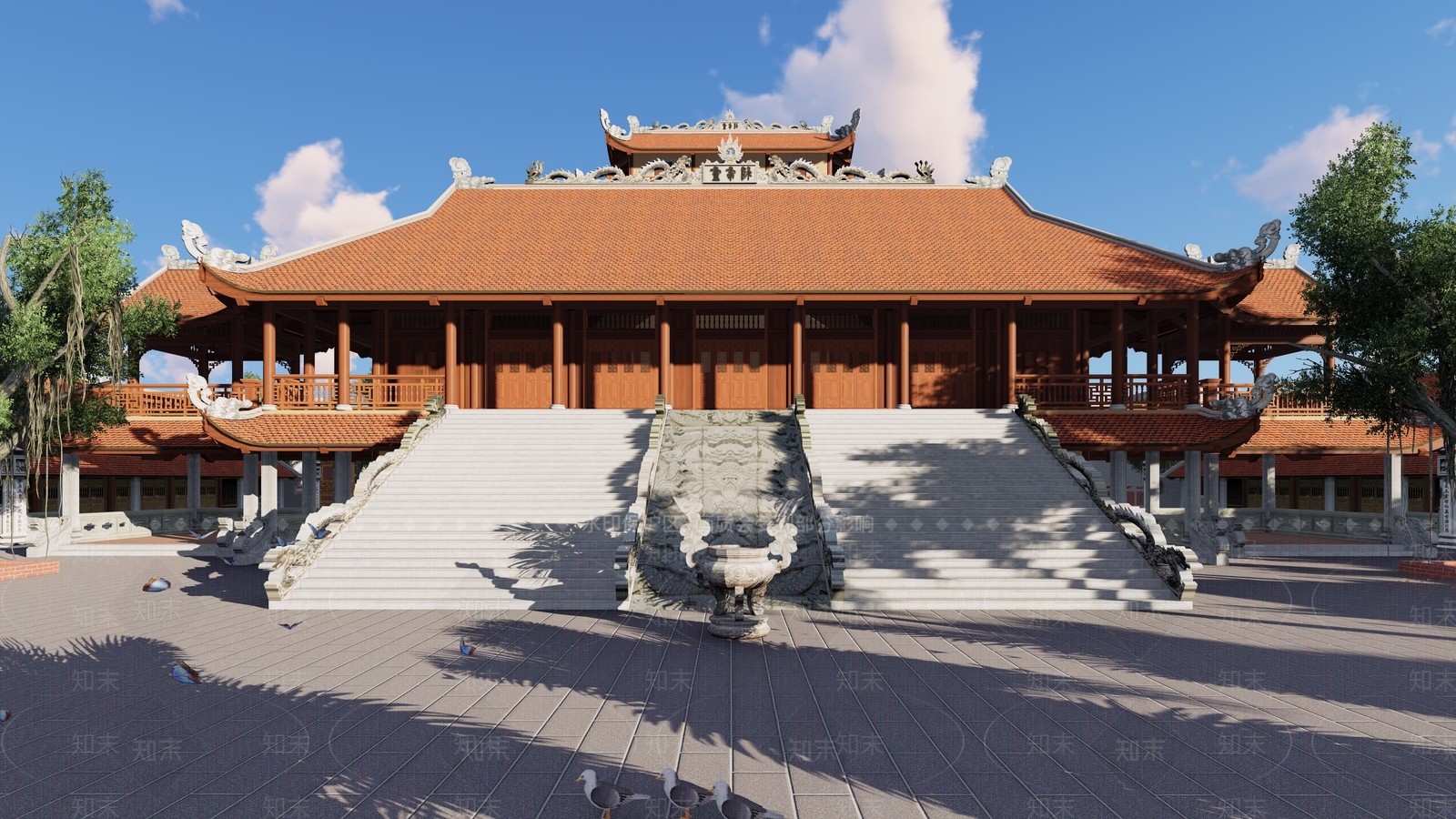 东南亚寺庙建筑SU模型下载【ID:1101014184】