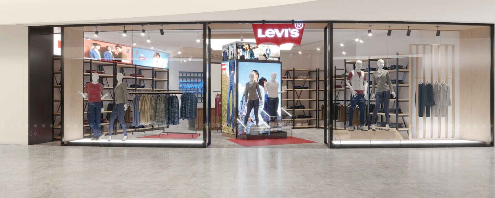 现代服装鞋店3D模型下载【ID:1100973839】