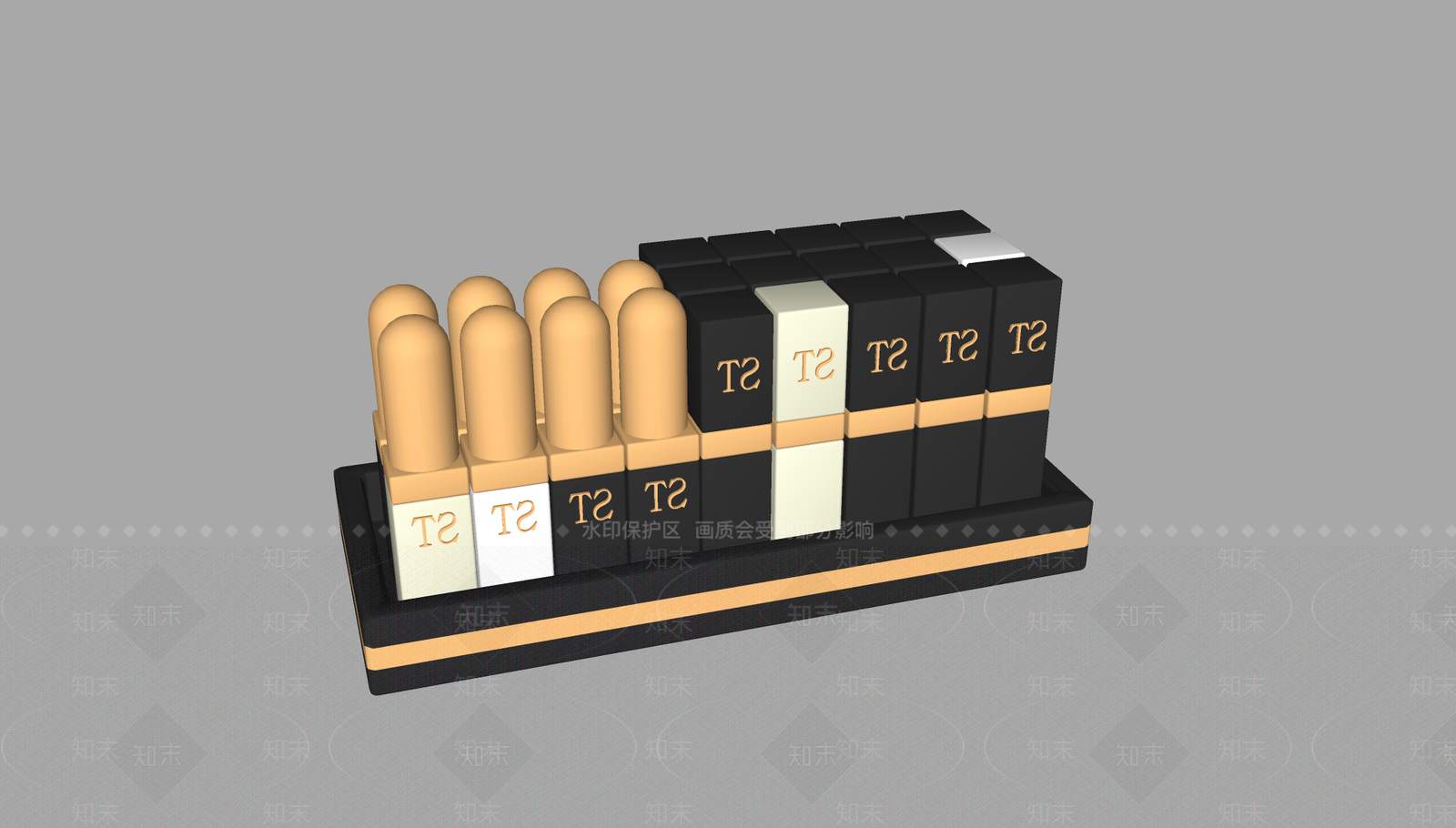 现代口红组合SU模型下载【ID:1100978697】