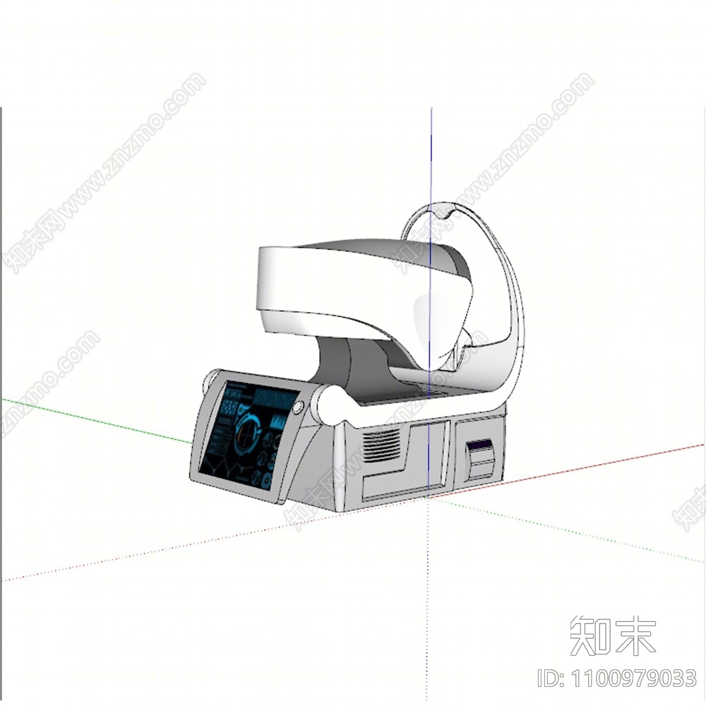 现代四合一眼科设备SU模型下载【ID:1100979033】