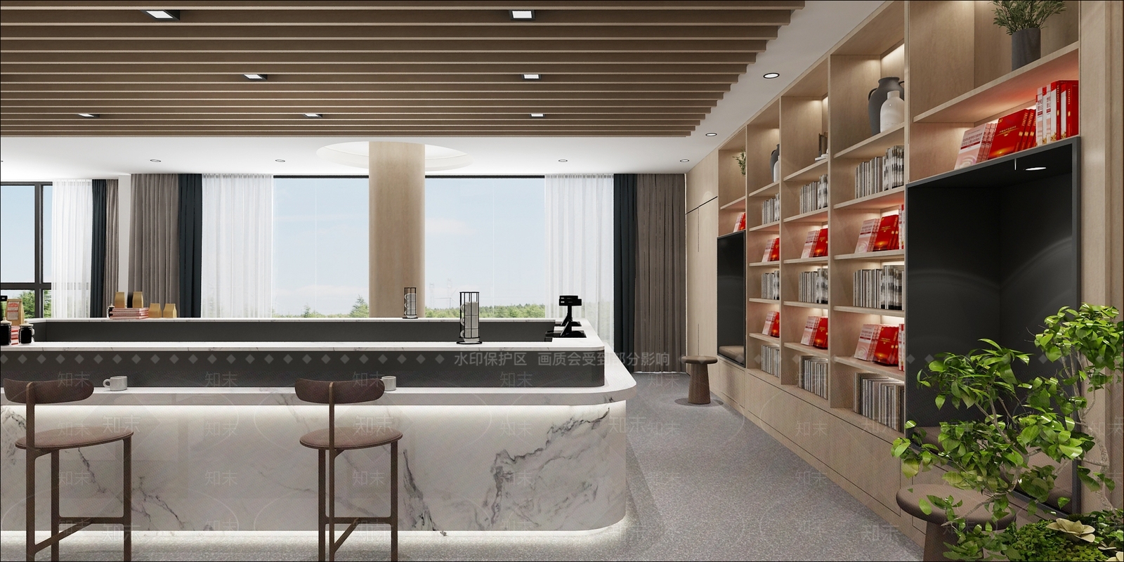 现代书店3D模型下载【ID:1100979414】