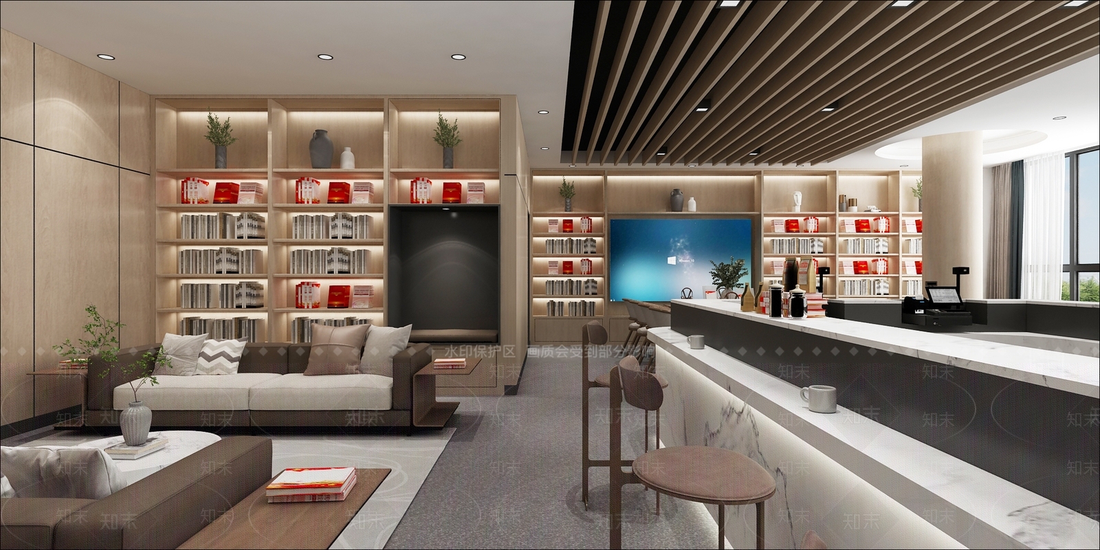 现代书店3D模型下载【ID:1100979414】