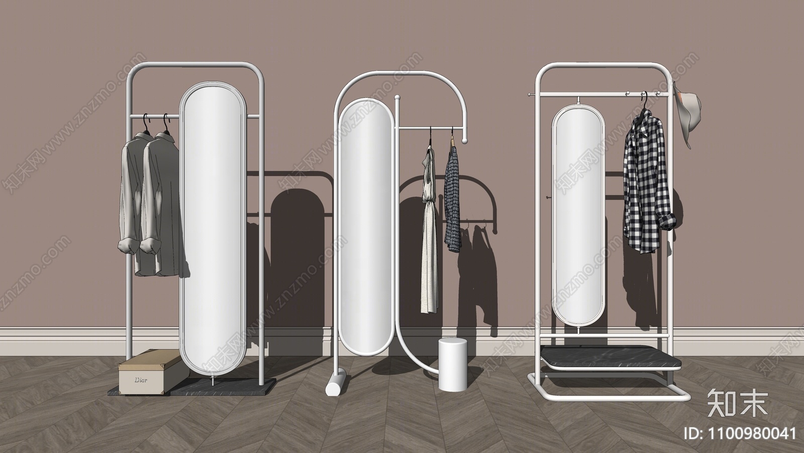现代挂衣架SU模型下载【ID:1100980041】