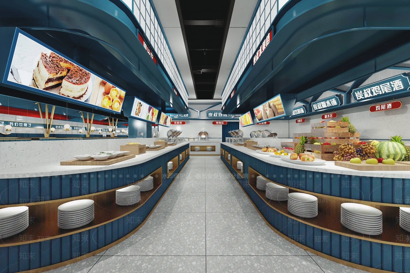 现代火锅店3D模型下载【ID:1100980501】