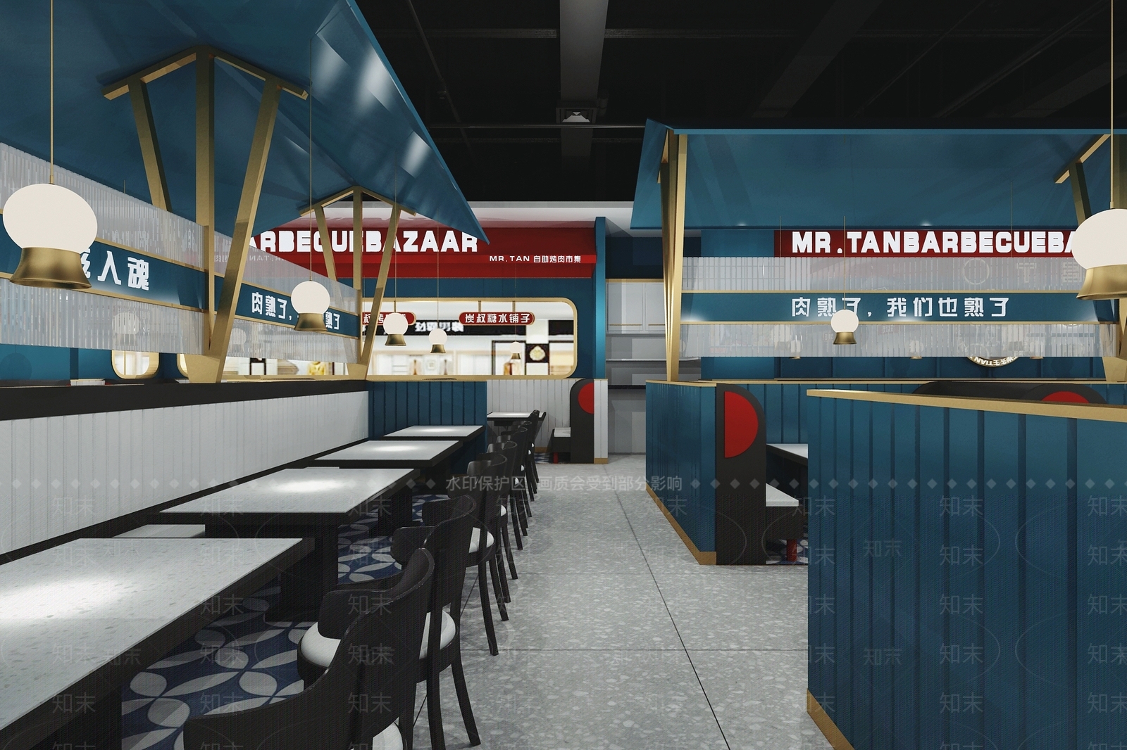 现代火锅店3D模型下载【ID:1100980501】