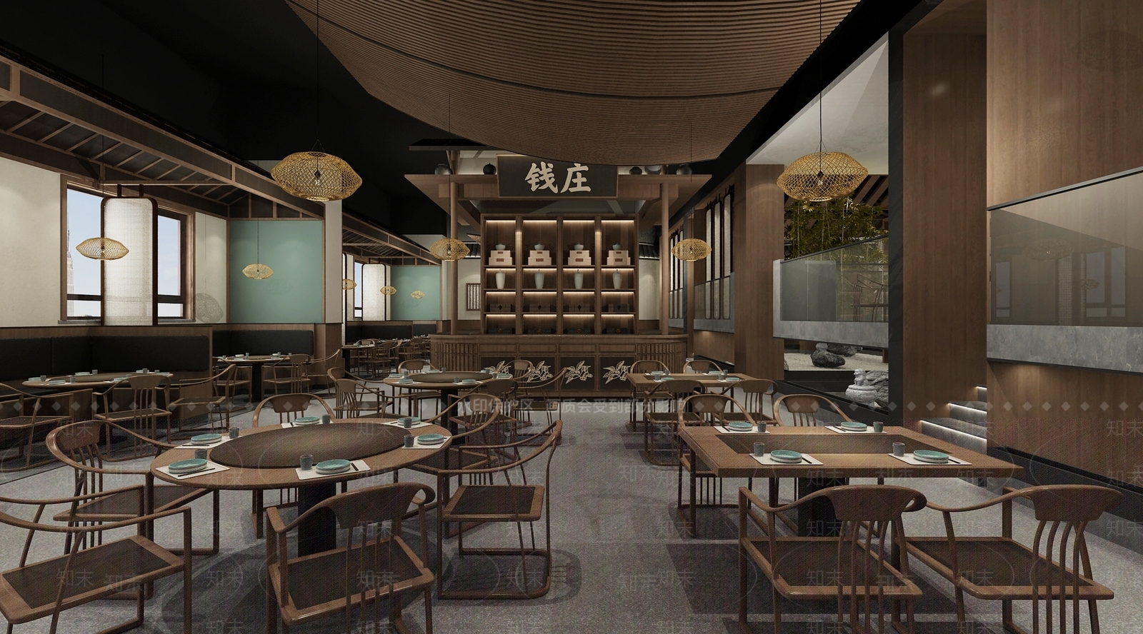 新中式羊肉火锅店3D模型下载【ID:1100980672】