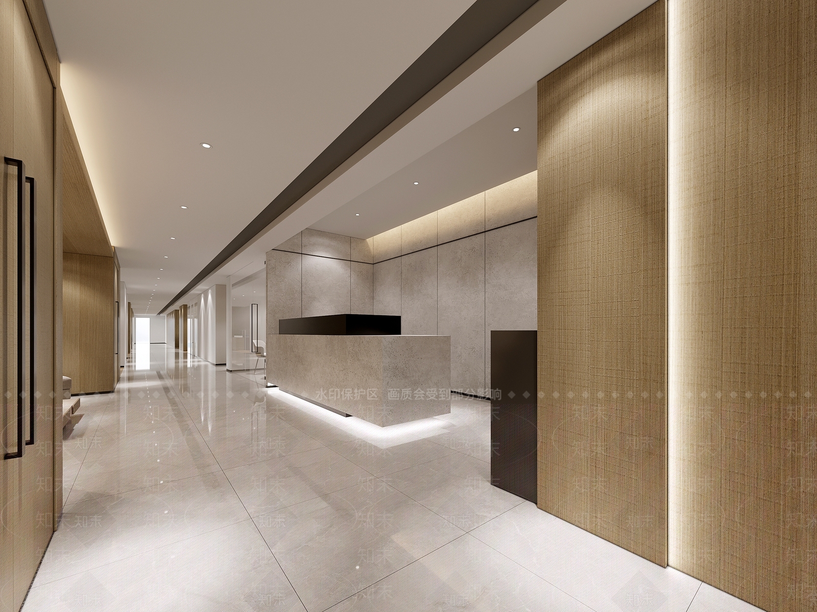 现代公司前台3D模型下载【ID:1100985602】