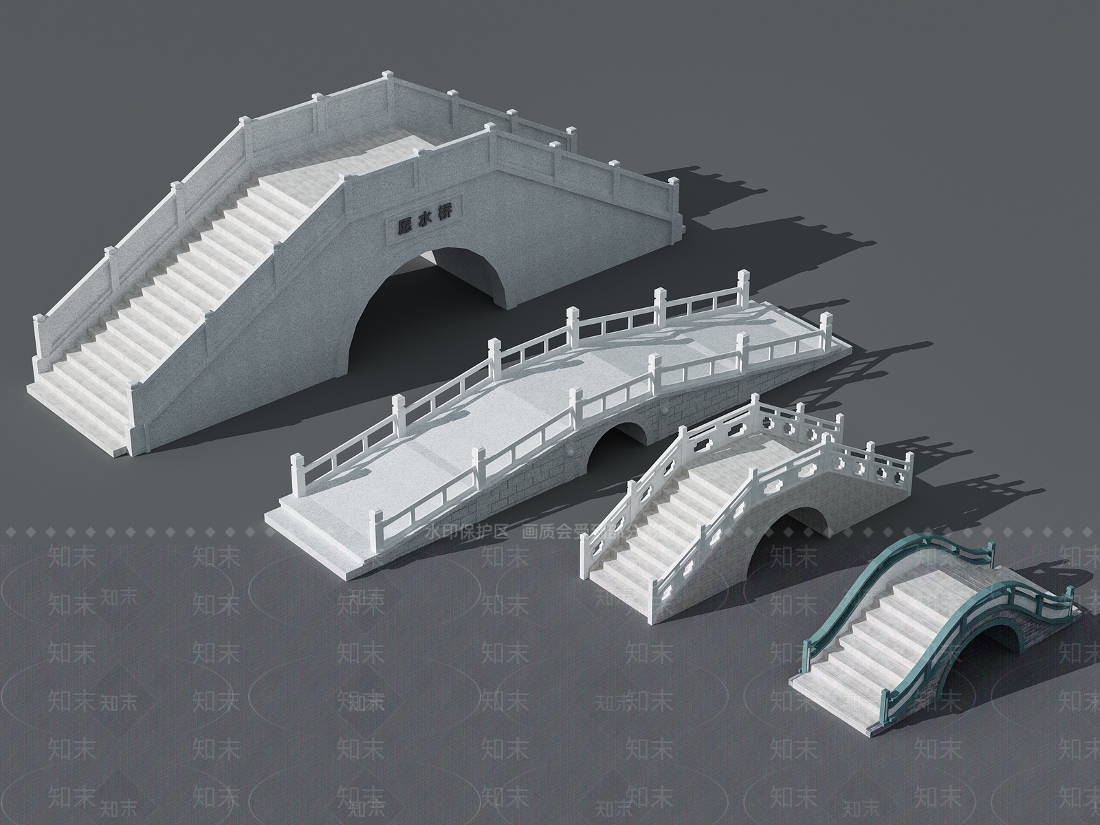中式桥3D模型下载【ID:1100993400】