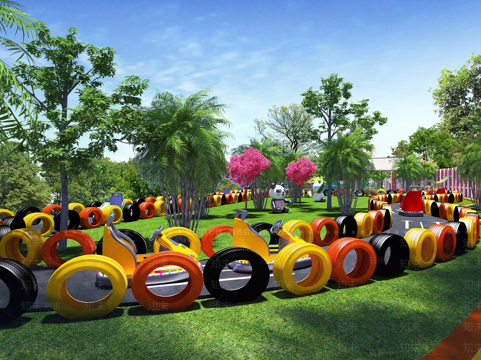 现代卡丁车跑道3D模型下载【ID:1100997789】