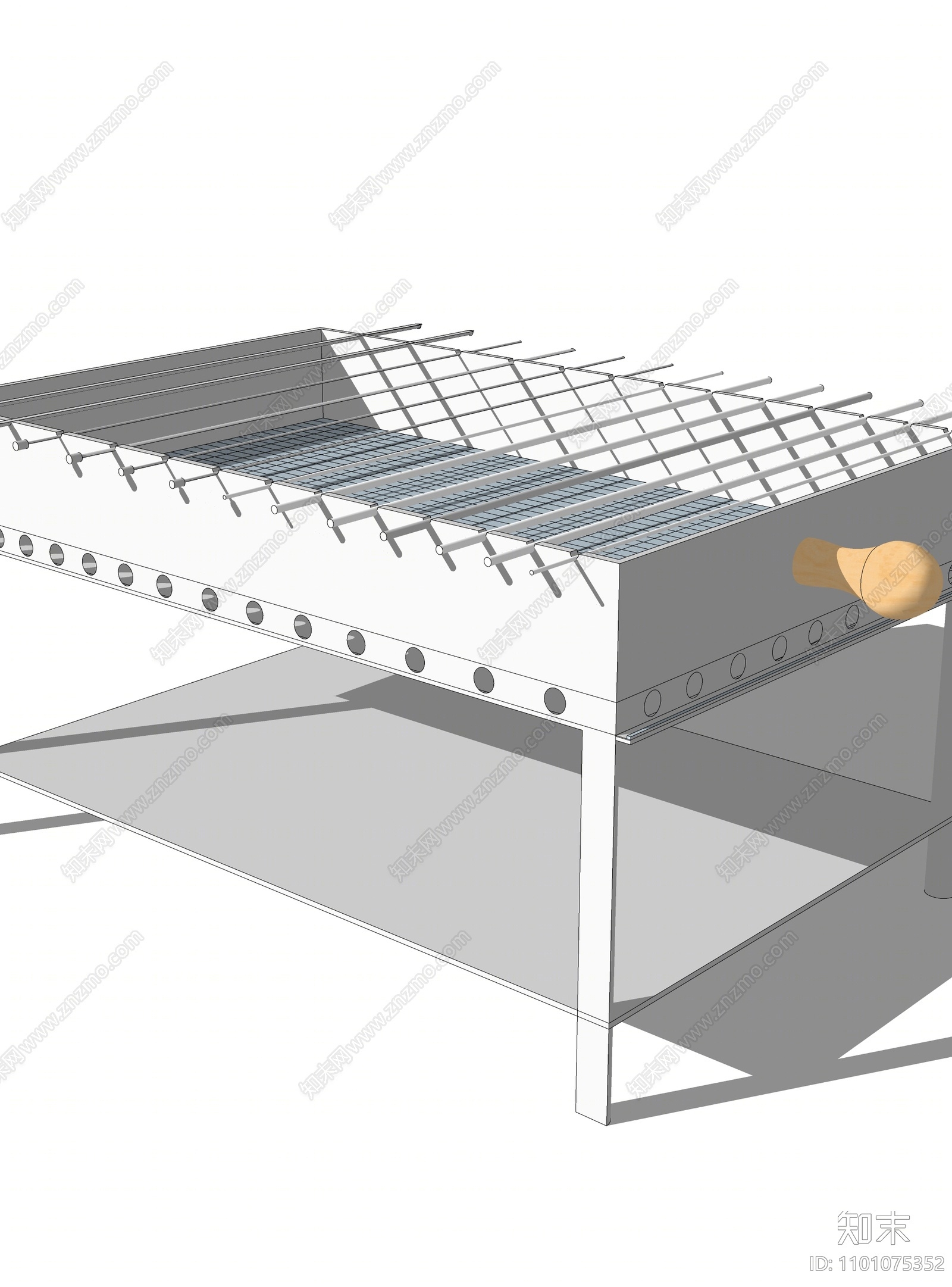 现代矮脚烧烤架SU模型下载【ID:1101075352】