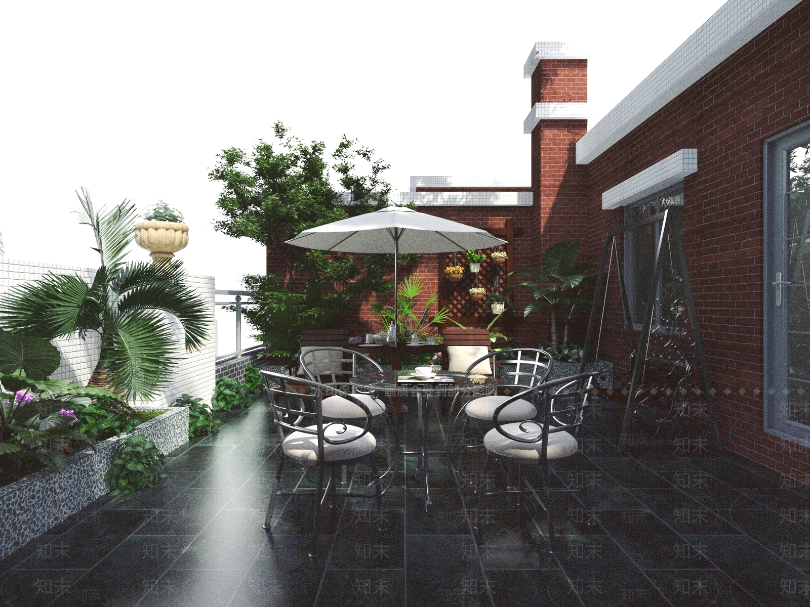 现代阳台3D模型下载【ID:1101025922】