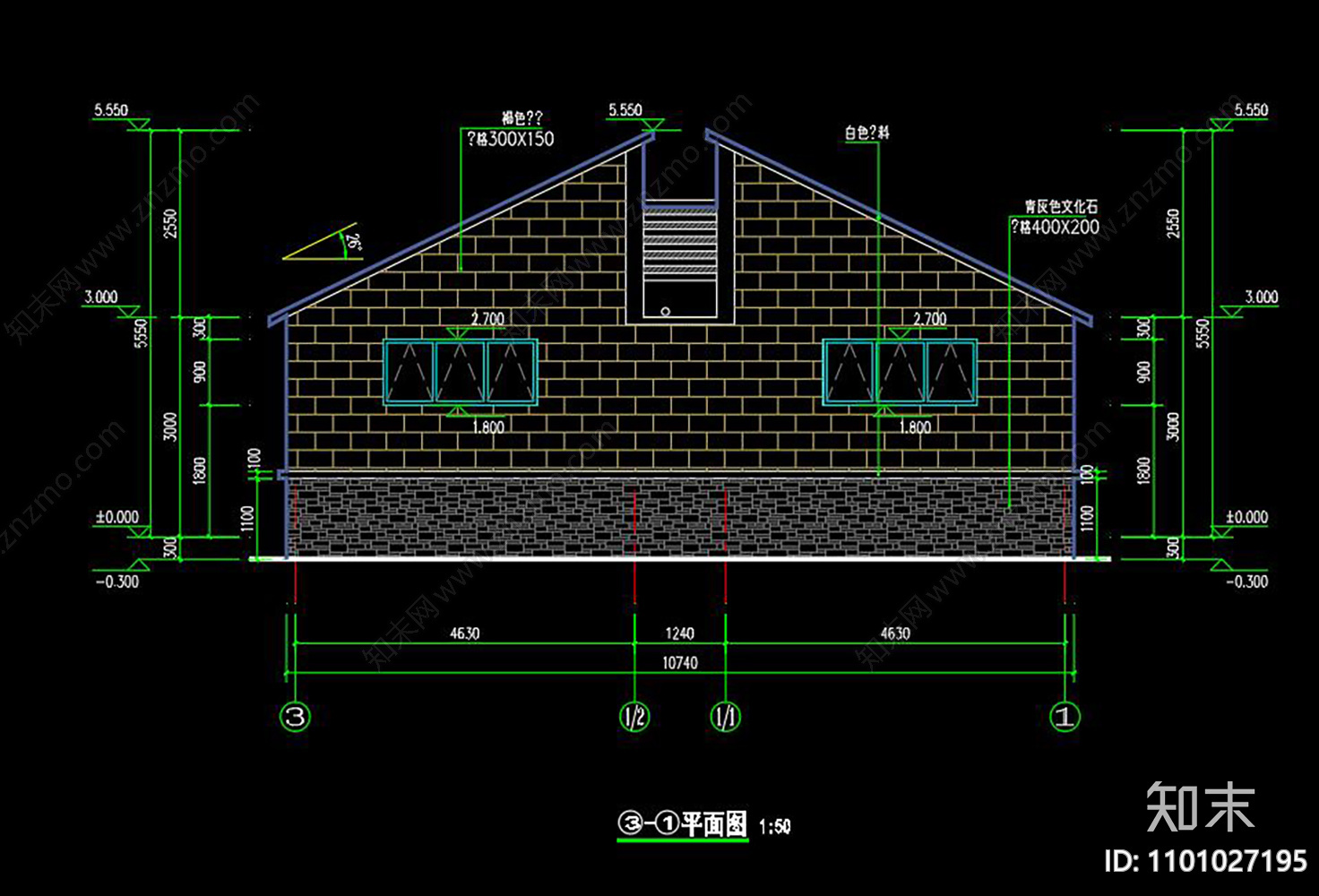 公厕建筑cad施工图下载【ID:1101027195】