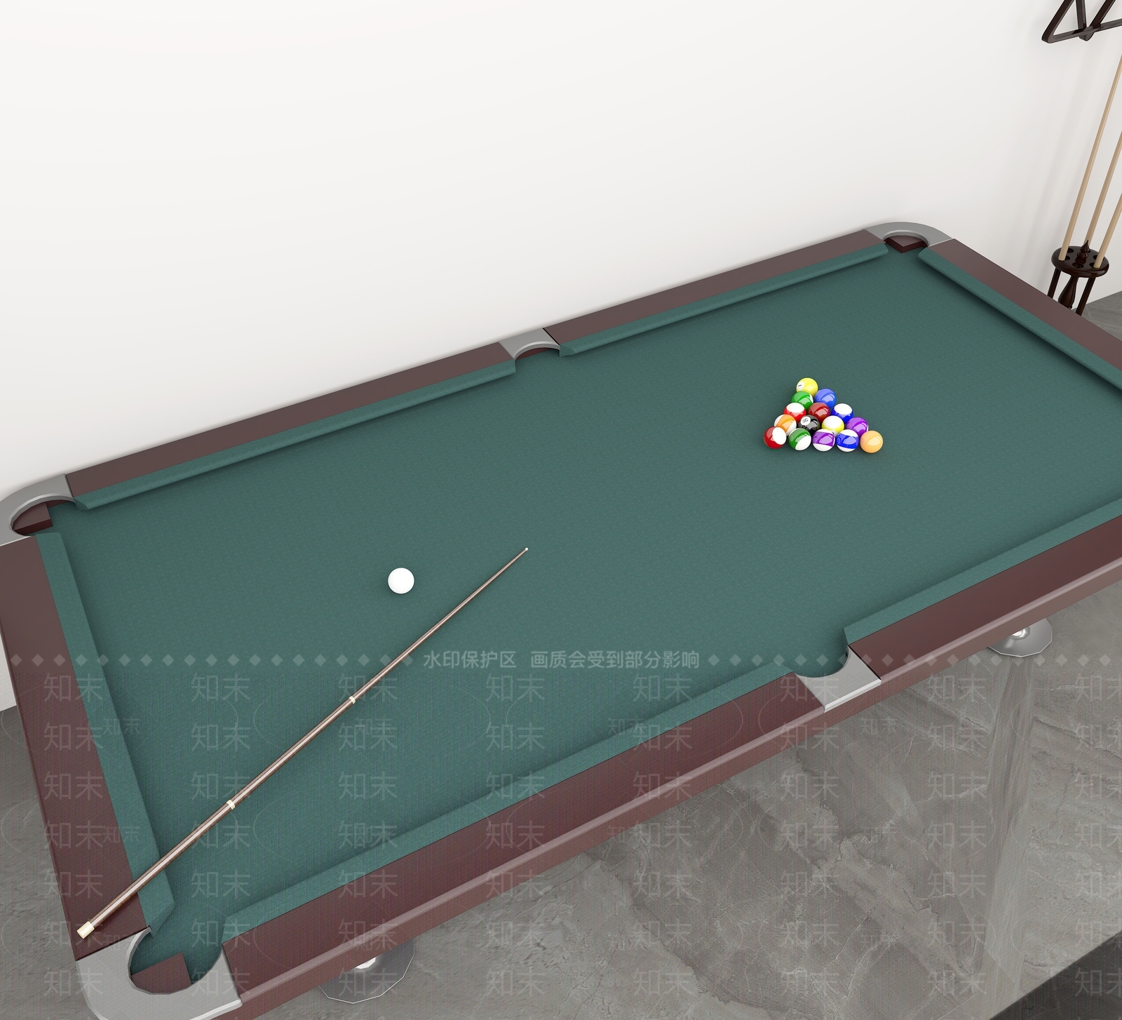 现代桌球室3D模型下载【ID:1101027651】