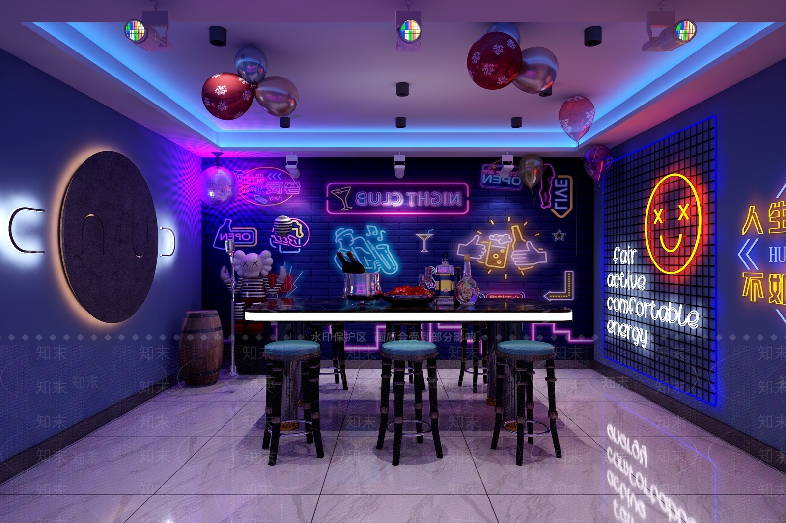 现代酒吧3D模型下载【ID:1101030388】