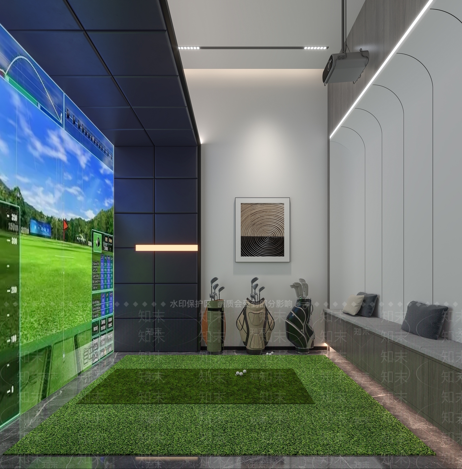现代影音室3D模型下载【ID:1101042812】